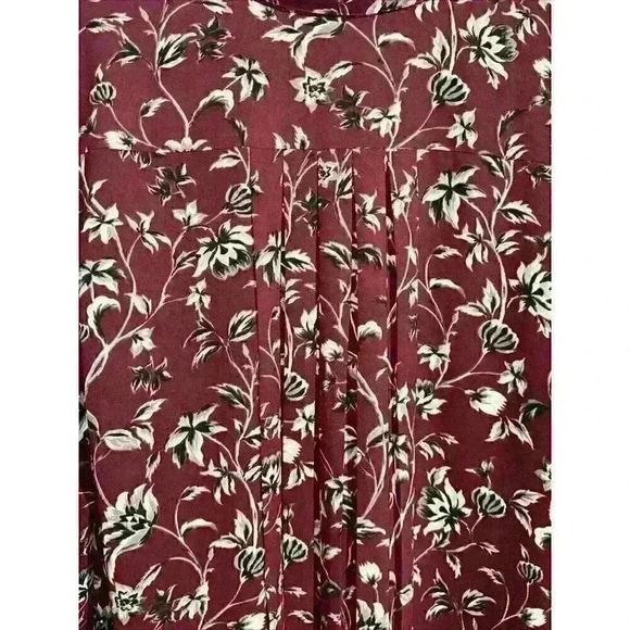 J. Jill Womens Button Up Blouse Floral Long Sleeve Top Size Large - Picture 7 of 8
